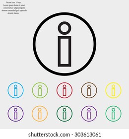 Information sign icon, vector illustration. Flat design style