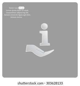 Information sign icon, vector illustration. Flat design style