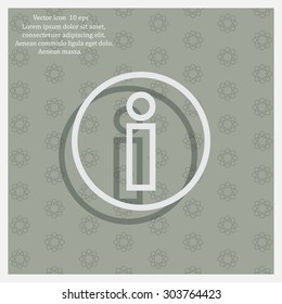 Information sign icon, vector illustration. Flat design style