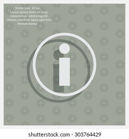 Information sign icon, vector illustration. Flat design style