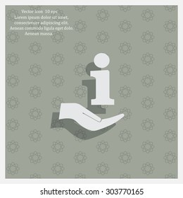 Information sign icon, vector illustration. Flat design style