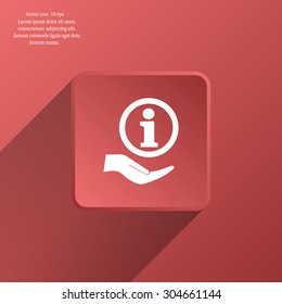 Information sign icon, vector illustration. Flat design style