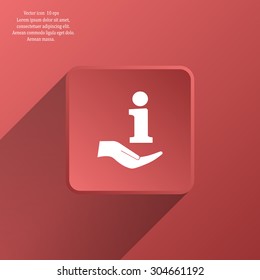 Information sign icon, vector illustration. Flat design style