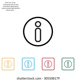 Information sign icon, vector illustration. Flat design style