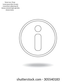 Information sign icon, vector illustration. Flat design style