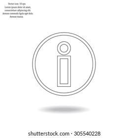 Information sign icon, vector illustration. Flat design style