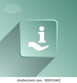 Information sign icon, vector illustration. Flat design style