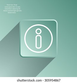 Information sign icon, vector illustration. Flat design style