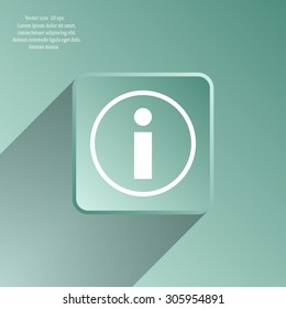 Information sign icon, vector illustration. Flat design style