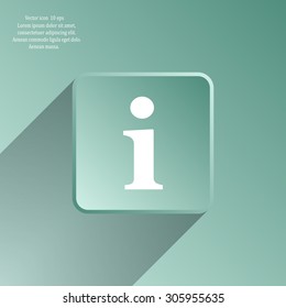 Information sign icon, vector illustration. Flat design style