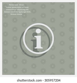 Information sign icon, vector illustration. Flat design style