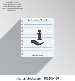 Information sign icon, vector illustration. Flat design style