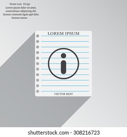 Information sign icon, vector illustration. Flat design style