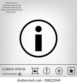 Information sign icon, vector illustration. Flat design style