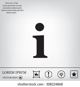 Information sign icon, vector illustration. Flat design style