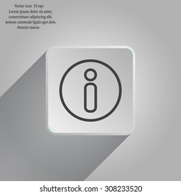 Information sign icon, vector illustration. Flat design style