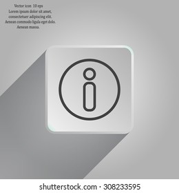 Information sign icon, vector illustration. Flat design style