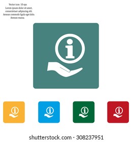 Information sign icon, vector illustration. Flat design style