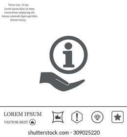 Information sign icon, vector illustration. Flat design style