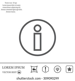 Information sign icon, vector illustration. Flat design style
