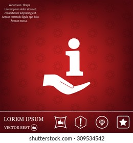 Information sign icon, vector illustration. Flat design style