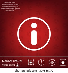 Information sign icon, vector illustration. Flat design style