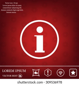 Information sign icon, vector illustration. Flat design style