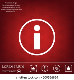 Information sign icon, vector illustration. Flat design style