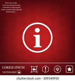 Information sign icon, vector illustration. Flat design style