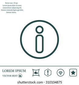 Information sign icon, vector illustration. Flat design style