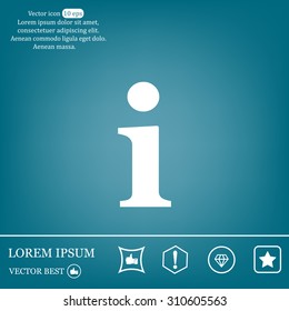 Information sign icon, vector illustration. Flat design style