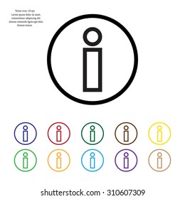 Information sign icon, vector illustration. Flat design style