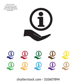 Information sign icon, vector illustration. Flat design style