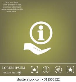 Information sign icon, vector illustration. Flat design style
