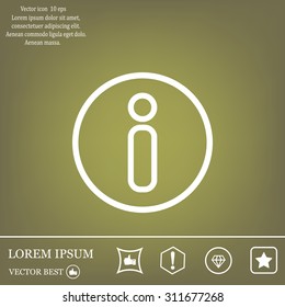 Information sign icon, vector illustration. Flat design style