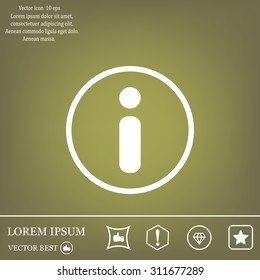 Information sign icon, vector illustration. Flat design style