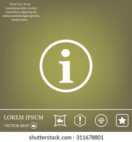 Information sign icon, vector illustration. Flat design style