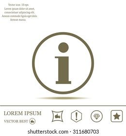 Information sign icon, vector illustration. Flat design style