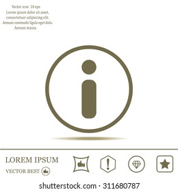 Information sign icon, vector illustration. Flat design style