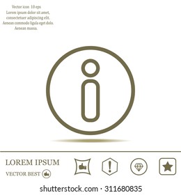 Information sign icon, vector illustration. Flat design style