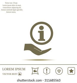 Information sign icon, vector illustration. Flat design style