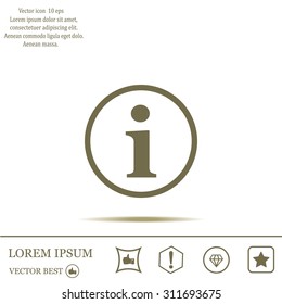 Information sign icon, vector illustration. Flat design style
