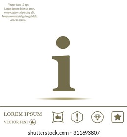 Information sign icon, vector illustration. Flat design style