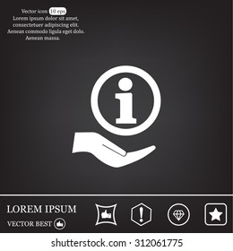 Information sign icon, vector illustration. Flat design style