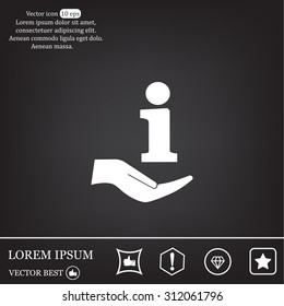 Information sign icon, vector illustration. Flat design style