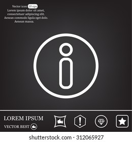 Information sign icon, vector illustration. Flat design style