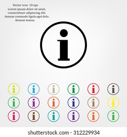 Information sign icon, vector illustration. Flat design style
