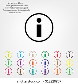 Information sign icon, vector illustration. Flat design style