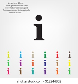 Information sign icon, vector illustration. Flat design style