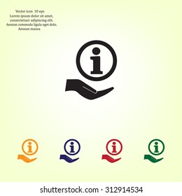 Information sign icon, vector illustration. Flat design style